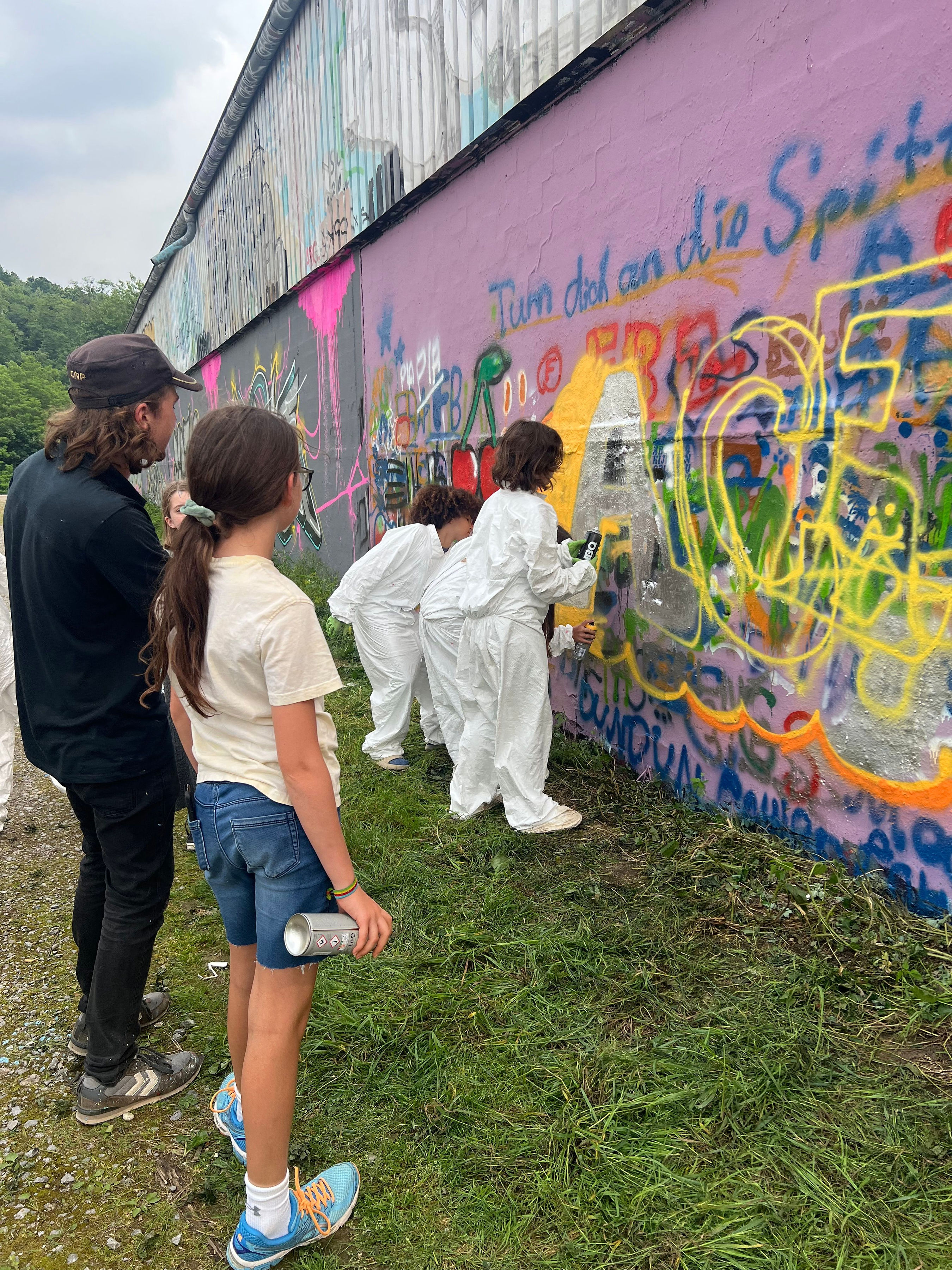 Gemeinsamer Graffiti-Workshop mit Enrico von mal was anderes .vip