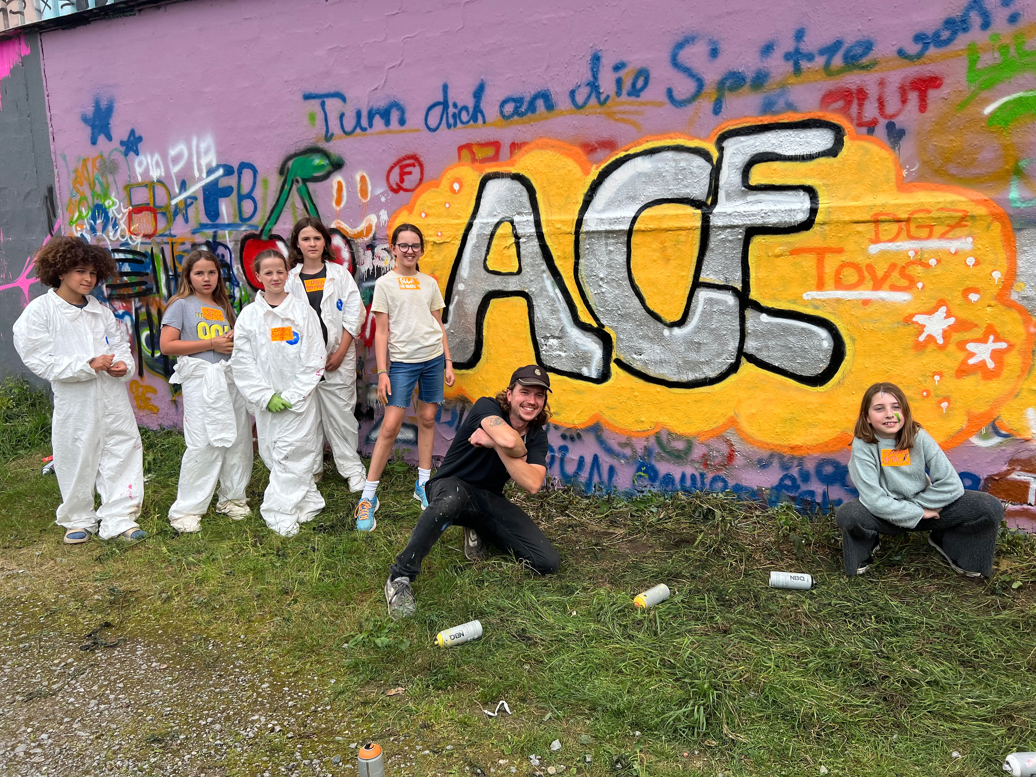 Gemeinsamer Graffiti-Workshop mit Enrico von mal was anderes .vip