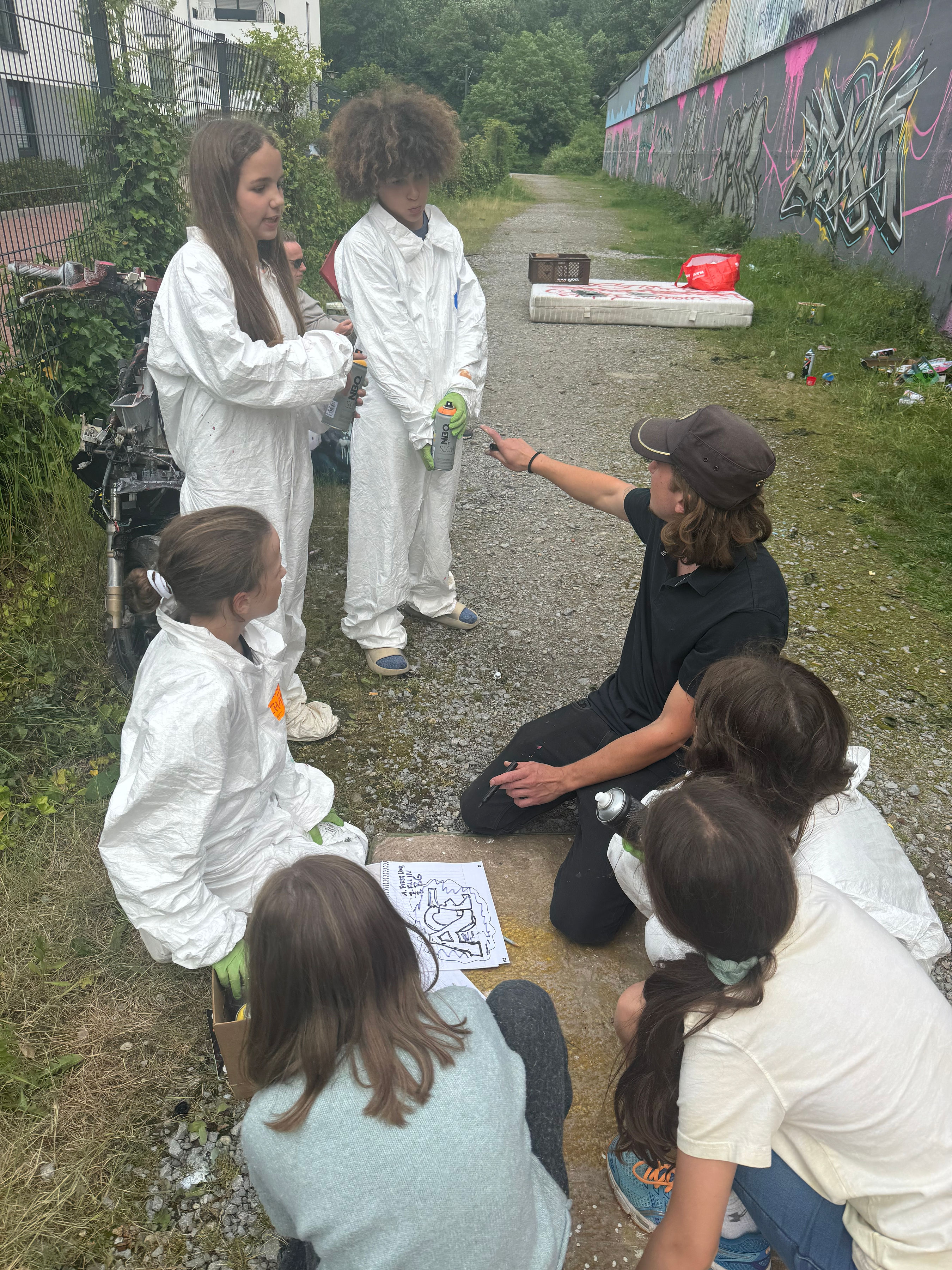 Gemeinsamer Graffiti-Workshop mit Enrico von mal was anderes .vip