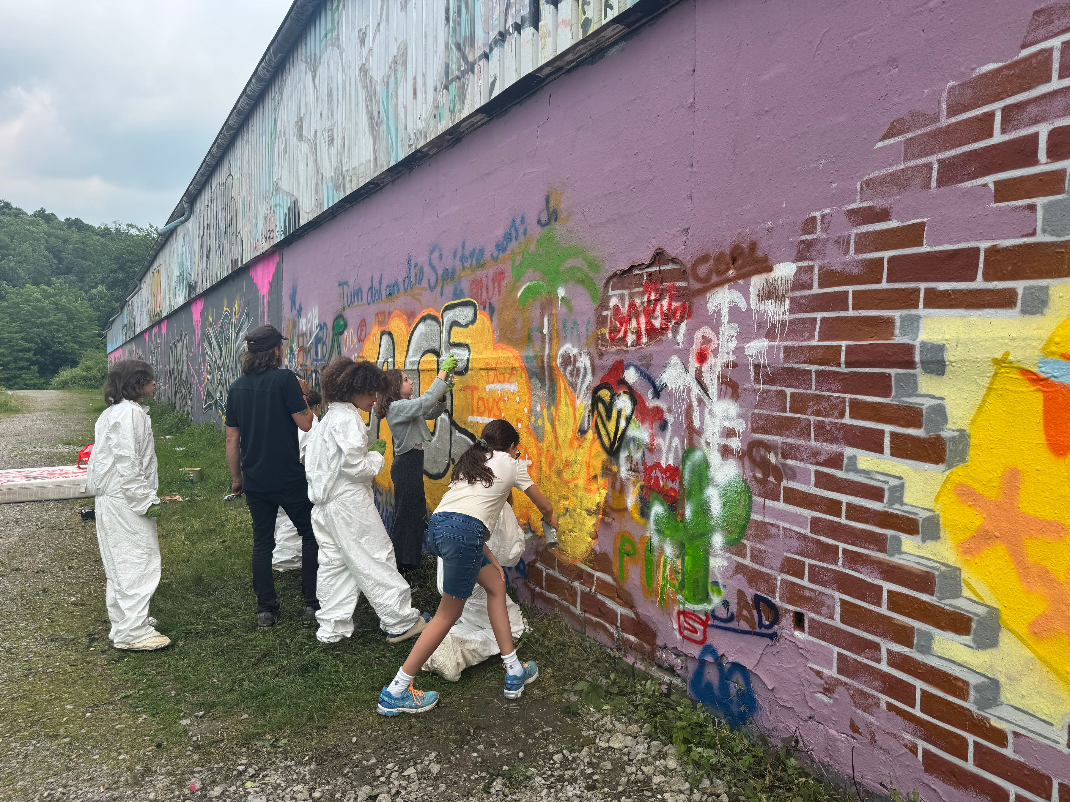 Gemeinsamer Graffiti-Workshop mit Enrico von mal was anderes .vip