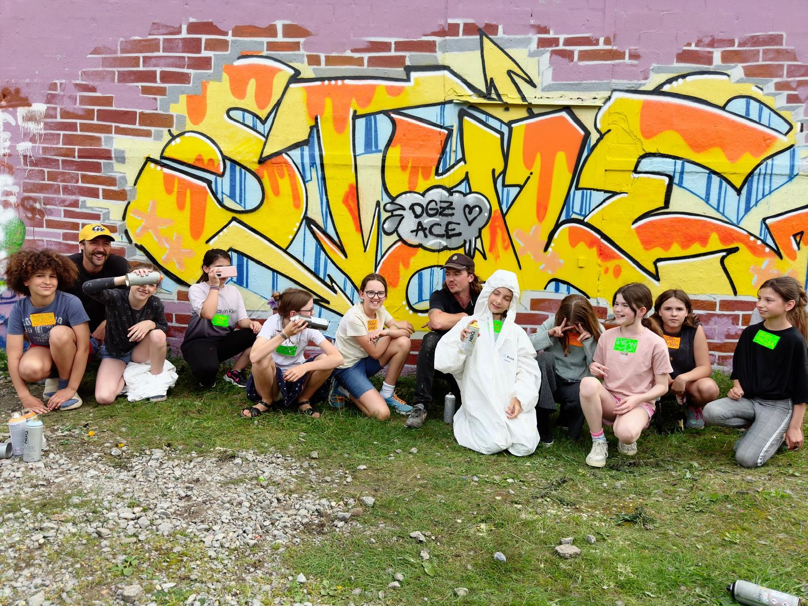 Gemeinsamer Graffiti-Workshop mit Enrico von mal was anderes .vip