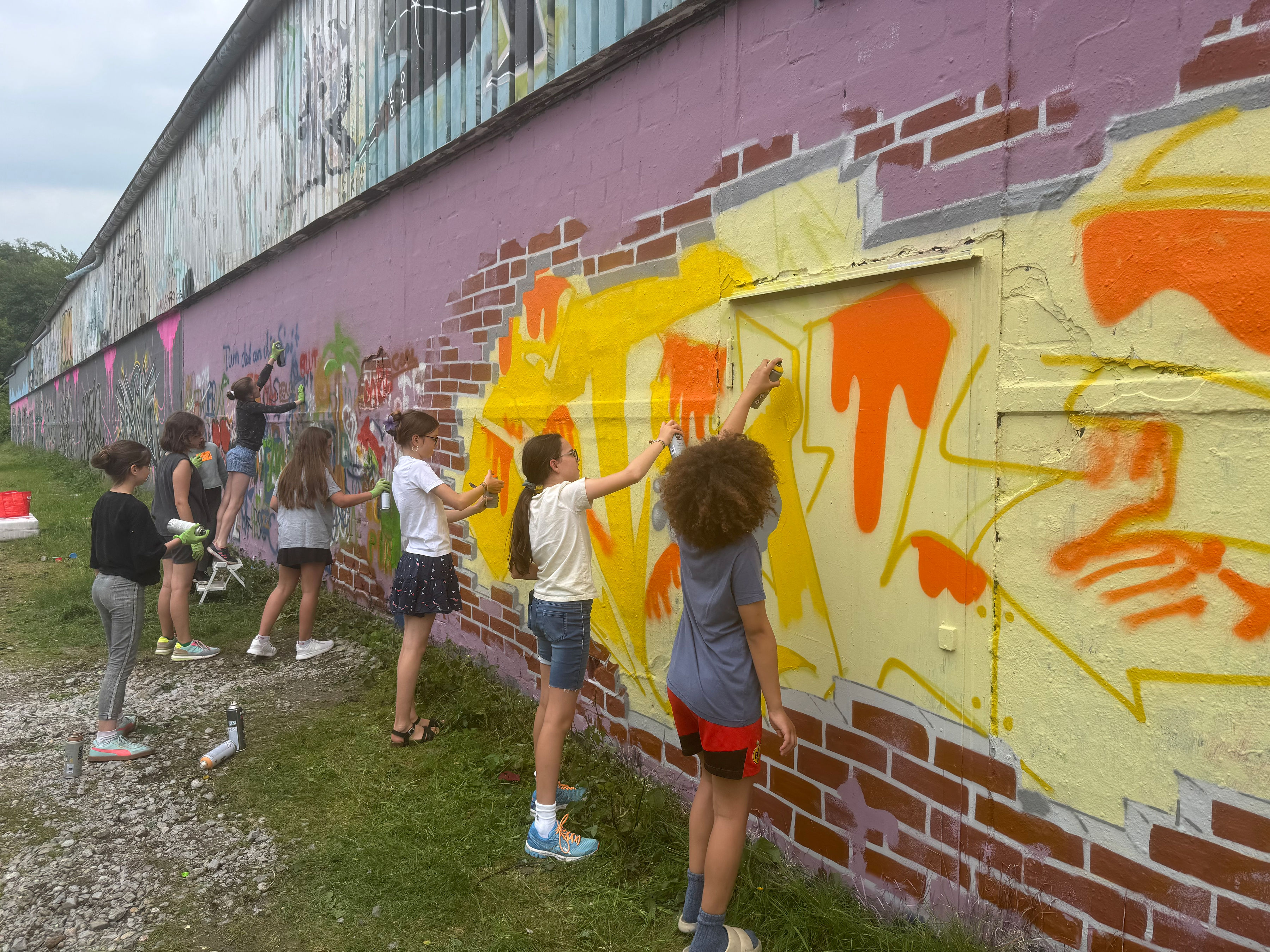 Gemeinsamer Graffiti-Workshop mit Enrico von mal was anderes .vip