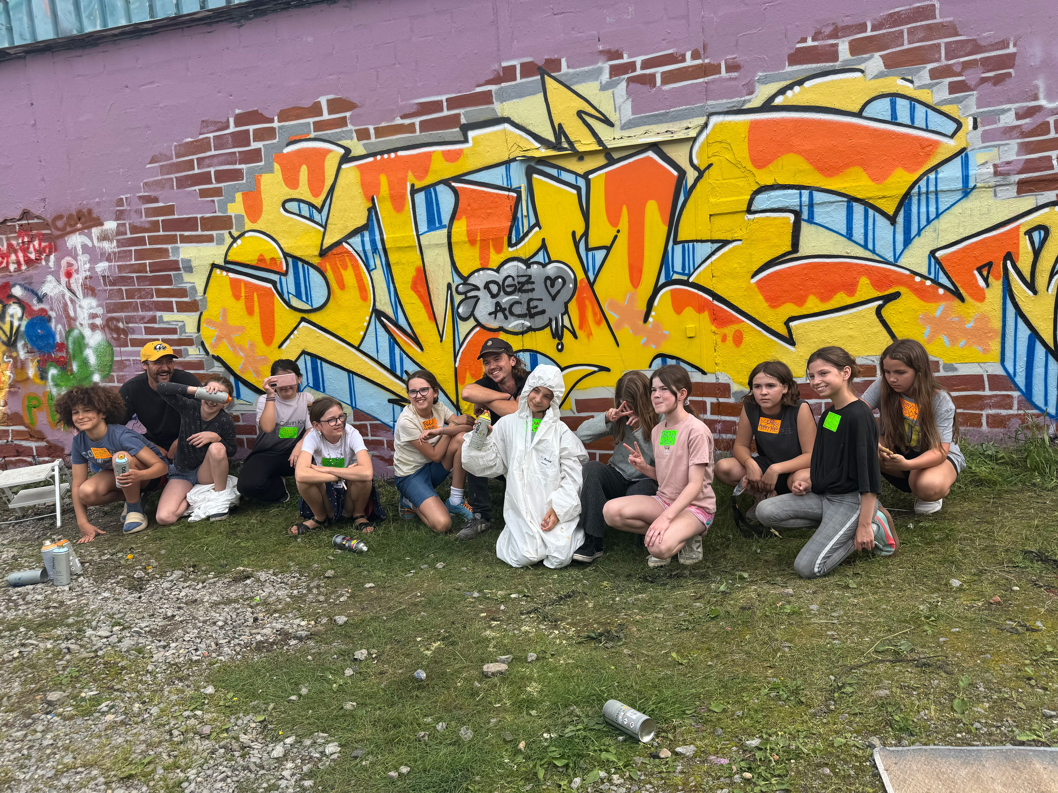 Gemeinsamer Graffiti-Workshop mit Enrico von mal was anderes .vip